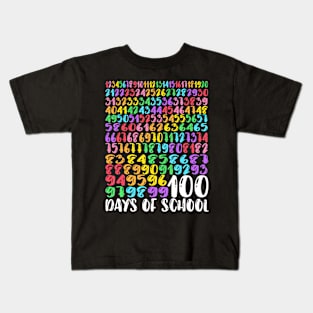 100Th Day Of School Teacher Kids 100 Days Math Numbers Kids T-Shirt